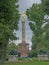 Victory column and hunt sculptures in Tiergarten park in Berlin