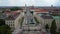 Victory Gate in Munich at Ludwig street - aerial view