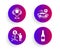 Victory, Income money and Car parking icons set. Beer bottle sign. Championship prize, Wealth, Transport place. Vector