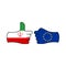 victory iran attack eu hand gesture colored icon. Elements of flag illustration icon. Signs and symbols can be used for web, logo