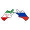 victory iran peace russia hand gesture colored icon. Elements of flag illustration icon. Signs and symbols can be used for web,