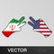 victory iran peace usa hand gesture colored icon. Elements of flag illustration icon. Signs and symbols can be used for web, logo