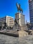 Victory Monument in the Ulus Square in Ankara, vertical. Group of bronze statues with the