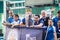 The victory parade of an English Football Club Leicester City, the champion of the 2015 - 2016 English Premier League