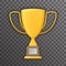 Victory Prize Award Realistic 3d Symbol Transparent Background Trophy Cup Icon Template Mock up Design Vector