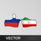 victory russia attack iran hand gesture colored icon. Elements of flag illustration icon. Signs and symbols can be used for web,