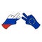 victory russia peace eu hand gesture colored icon. Elements of flag illustration icon. Signs and symbols can be used for web, logo