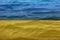 Victory Ukraine concept. Ukrainian flag. War between Russia and Ukraine. Ukraine flag. Texture water surface Blue Yellow
