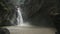 Video 4K shows big dominican wildlife waterfall. In carribbean island of Dominican republic.
