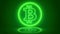 Video animation of bitcoin logo with green LEDs