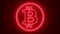 Video animation of bitcoin logo with red LEDs