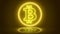 Video animation of bitcoin logo with yellow LEDs