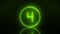 Video animation of glowing circle in green with counter