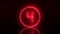 Video animation of glowing circle in red with counter