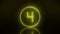 Video animation of glowing circle in yellow with counter