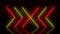 Video animation of glowing neon arrows in red and yellow