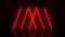 Video animation of glowing vertical neon lines in red