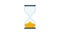 Video Animation Hourglass, cartoon, White screen. Loading icon.