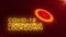 Video animation of a HUD with the biohazard symbol and the message coronavirus covid-19 lockdown