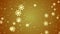 Video-animation of snowflakes and stars falling over gold background