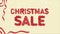 Video animation of the text `Christmas Sale`