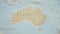 Video of Australia on a Colorful and Blurry Oceania Map