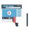 Video Blog Isolated Color Vector Illustration Icon