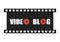Video blog logo for web design, vector vlog icon