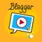 Video Blog Tablet Player Interface Icon Bloggind Concept