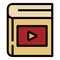 Video book icon color outline vector