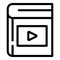 Video book icon, outline style