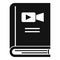 Video book scenario icon simple vector. Film video