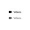 Video Button Icon Vector. Upload Videos Symbol