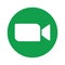 Video calling icon, video closing sign