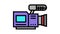 video camera color icon animation