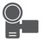 Video camera glyph icon, electronic and device