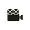 The video camera icon. Camcorder symbol. Flat