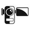 Video camera icon simple vector. Film movie