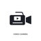 video camera isolated icon. simple element illustration from electronic stuff fill concept icons. video camera editable logo sign