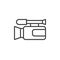 Video camera line icon