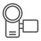 Video camera line icon, electronic and device