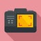 Video camera screen recording icon, flat style