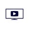 Video Camera simple icon. Movie or Cinema sign. Multimedia symbol. Quality design elements. Vector illustration