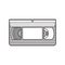 Video cassette, VHS videotape from 90s, isolated vector illustration