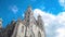 video of the Cathedral of Vienna, Austria with a blue sky and clouds