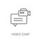 Video chat linear icon. Modern outline Video chat logo concept o