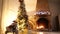 Video of Christmas New Year blurred background of the festive interior of a cozy home