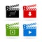 Video clapper icons