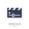 Video Clip icon. Trendy flat vector Video Clip icon on white background from Cinema collection