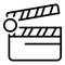 Video clip maker icon, outline style